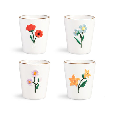 Wild Flower Mug Set of 4