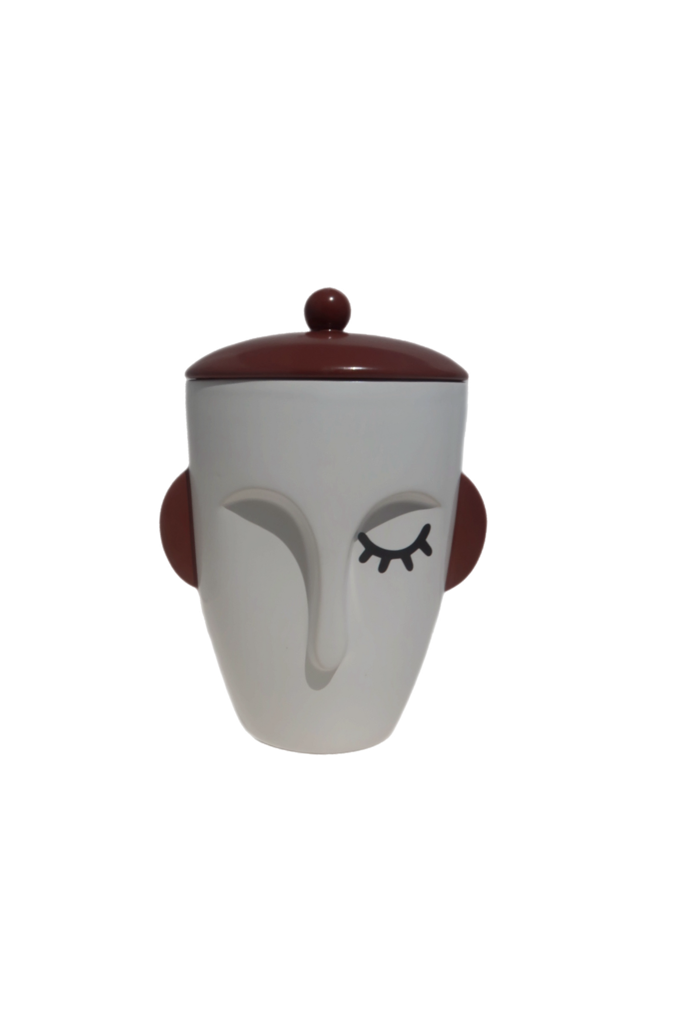 Small Abstract Face Vase