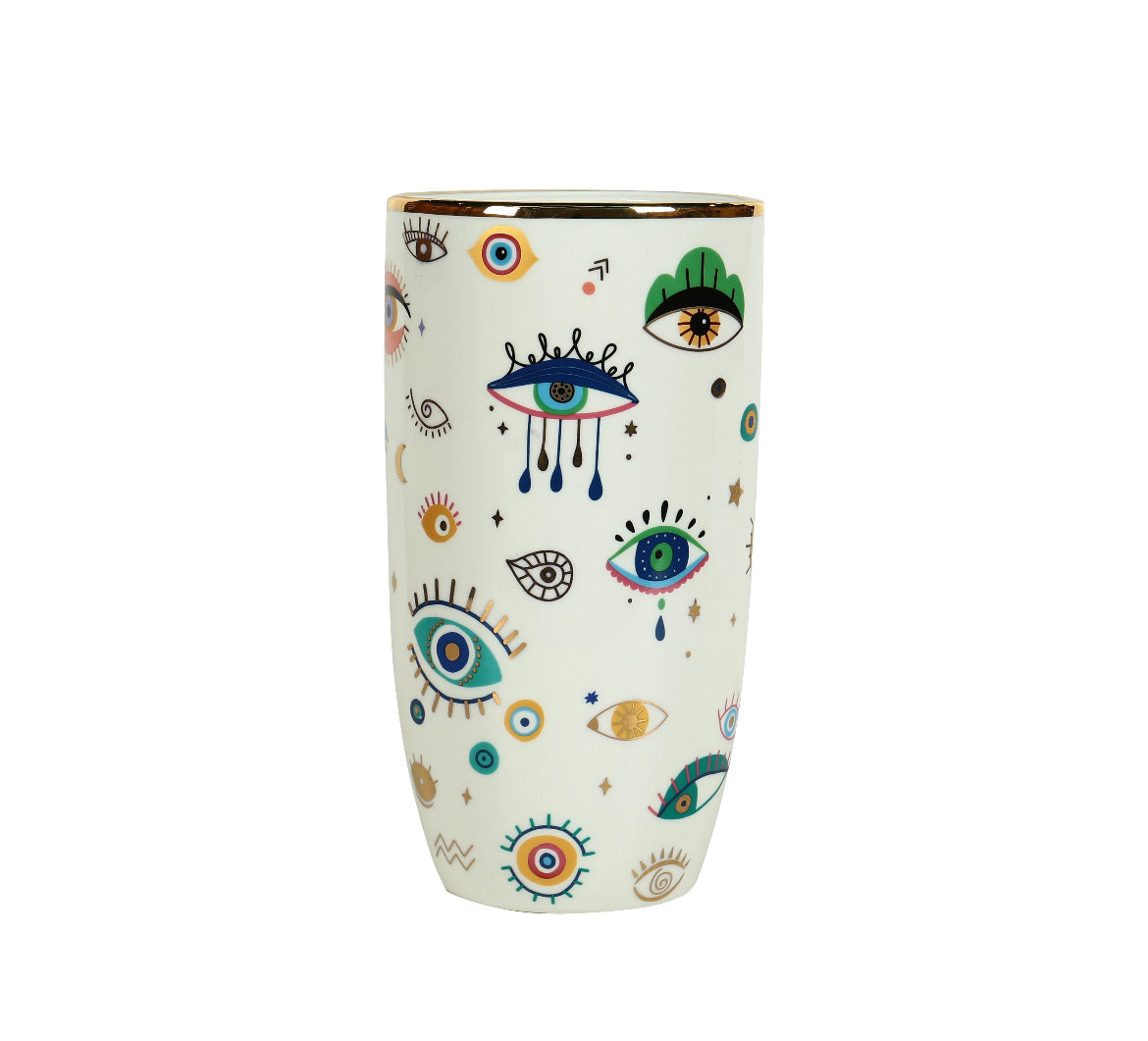 Multi-color Eye Porcelain Vase