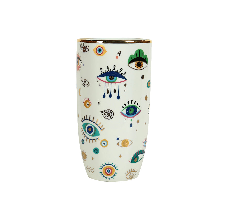 Multi-color Eye Porcelain Vase